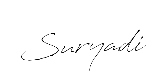 Design your own signature with our free online signature maker. With this signature software, you can create a handwritten (Antro_Vectra) signature for name Suryadi. Suryadi signature style 6 images and pictures png