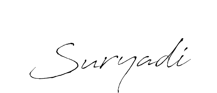 Design your own signature with our free online signature maker. With this signature software, you can create a handwritten (Antro_Vectra) signature for name Suryadi. Suryadi signature style 6 images and pictures png