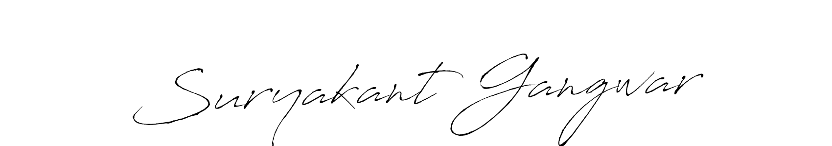 How to make Suryakant Gangwar name signature. Use Antro_Vectra style for creating short signs online. This is the latest handwritten sign. Suryakant Gangwar signature style 6 images and pictures png