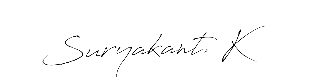 Design your own signature with our free online signature maker. With this signature software, you can create a handwritten (Antro_Vectra) signature for name Suryakant. K. Suryakant. K signature style 6 images and pictures png