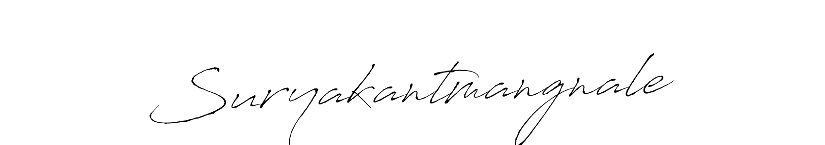 How to make Suryakantmangnale name signature. Use Antro_Vectra style for creating short signs online. This is the latest handwritten sign. Suryakantmangnale signature style 6 images and pictures png