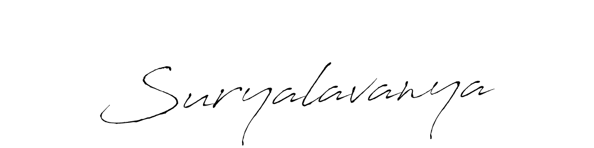 Design your own signature with our free online signature maker. With this signature software, you can create a handwritten (Antro_Vectra) signature for name Suryalavanya. Suryalavanya signature style 6 images and pictures png