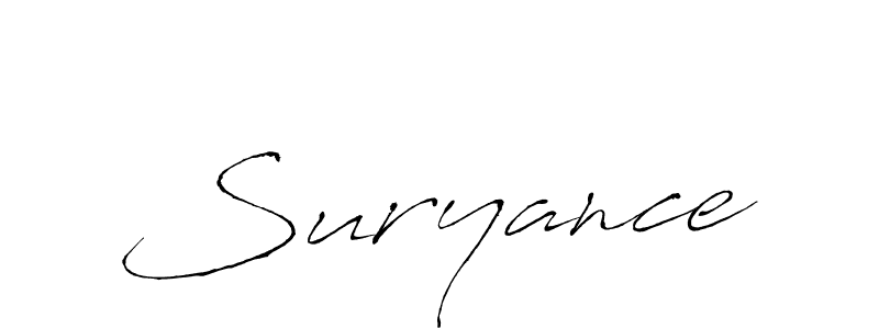 if you are searching for the best signature style for your name Suryance. so please give up your signature search. here we have designed multiple signature styles  using Antro_Vectra. Suryance signature style 6 images and pictures png