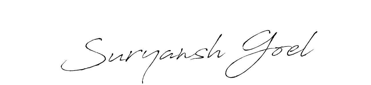 Also You can easily find your signature by using the search form. We will create Suryansh Goel name handwritten signature images for you free of cost using Antro_Vectra sign style. Suryansh Goel signature style 6 images and pictures png