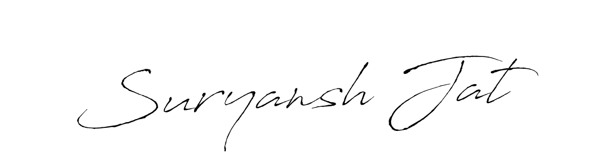 Make a beautiful signature design for name Suryansh Jat. With this signature (Antro_Vectra) style, you can create a handwritten signature for free. Suryansh Jat signature style 6 images and pictures png