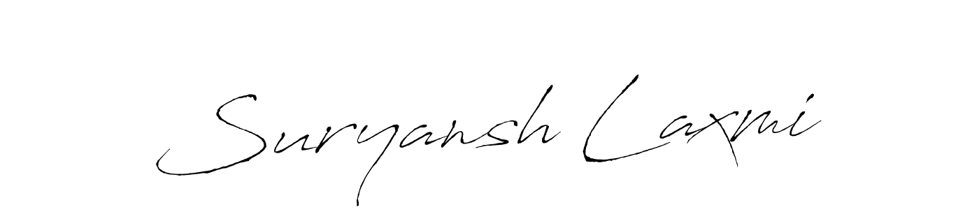 This is the best signature style for the Suryansh Laxmi name. Also you like these signature font (Antro_Vectra). Mix name signature. Suryansh Laxmi signature style 6 images and pictures png