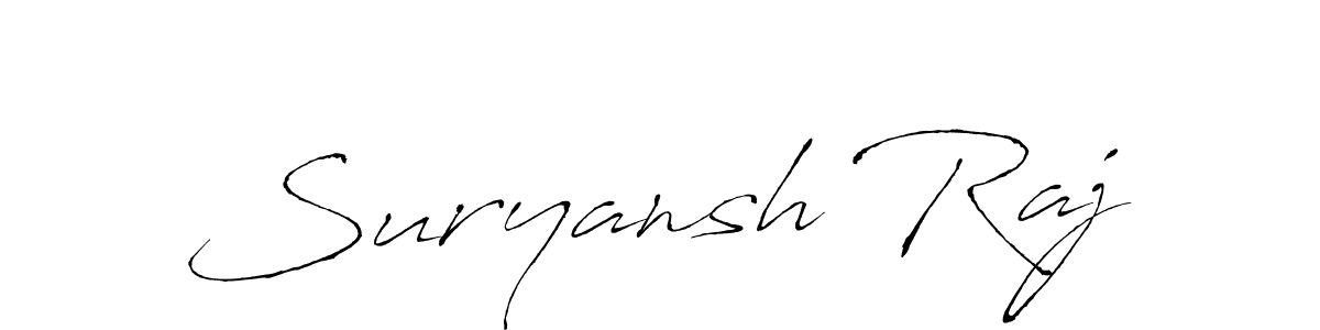 How to make Suryansh Raj signature? Antro_Vectra is a professional autograph style. Create handwritten signature for Suryansh Raj name. Suryansh Raj signature style 6 images and pictures png