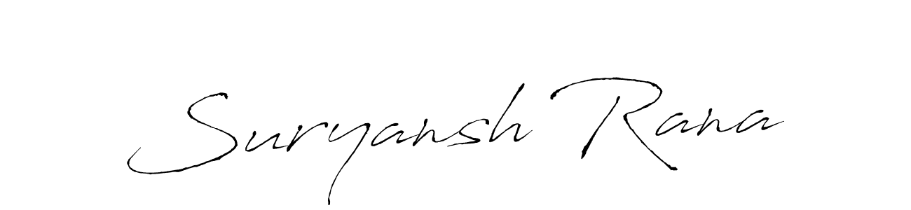 How to make Suryansh Rana signature? Antro_Vectra is a professional autograph style. Create handwritten signature for Suryansh Rana name. Suryansh Rana signature style 6 images and pictures png