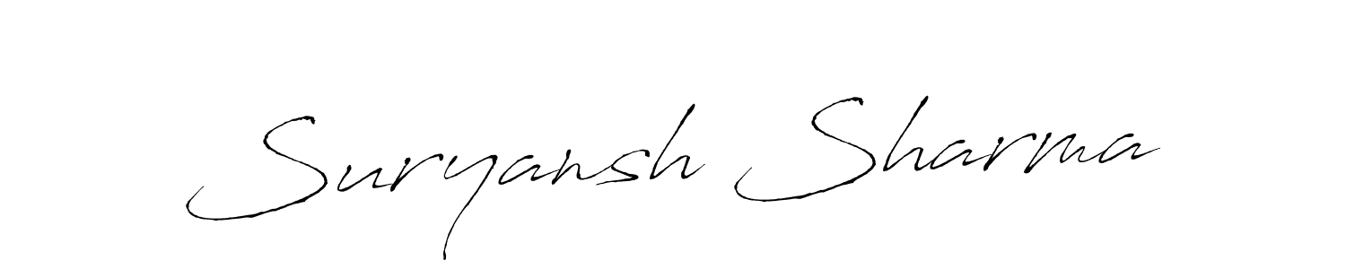 Design your own signature with our free online signature maker. With this signature software, you can create a handwritten (Antro_Vectra) signature for name Suryansh Sharma. Suryansh Sharma signature style 6 images and pictures png