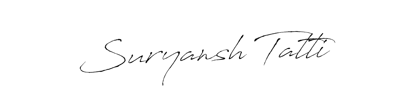 Similarly Antro_Vectra is the best handwritten signature design. Signature creator online .You can use it as an online autograph creator for name Suryansh Tatti. Suryansh Tatti signature style 6 images and pictures png