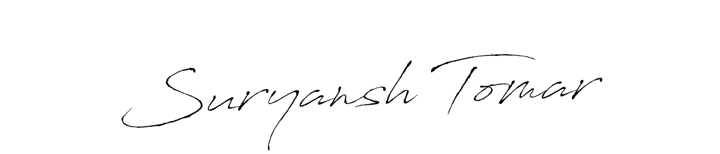 The best way (Antro_Vectra) to make a short signature is to pick only two or three words in your name. The name Suryansh Tomar include a total of six letters. For converting this name. Suryansh Tomar signature style 6 images and pictures png