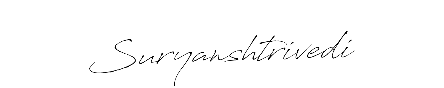 Use a signature maker to create a handwritten signature online. With this signature software, you can design (Antro_Vectra) your own signature for name Suryanshtrivedi. Suryanshtrivedi signature style 6 images and pictures png