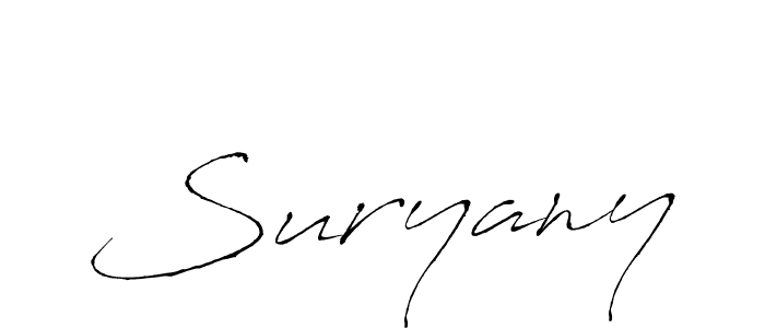 How to make Suryany signature? Antro_Vectra is a professional autograph style. Create handwritten signature for Suryany name. Suryany signature style 6 images and pictures png