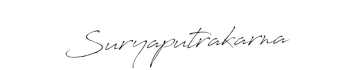 Also You can easily find your signature by using the search form. We will create Suryaputrakarna name handwritten signature images for you free of cost using Antro_Vectra sign style. Suryaputrakarna signature style 6 images and pictures png