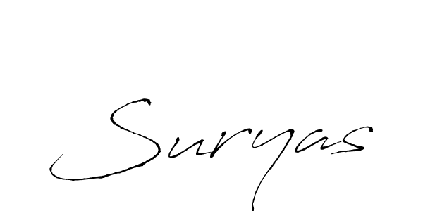Design your own signature with our free online signature maker. With this signature software, you can create a handwritten (Antro_Vectra) signature for name Suryas. Suryas signature style 6 images and pictures png