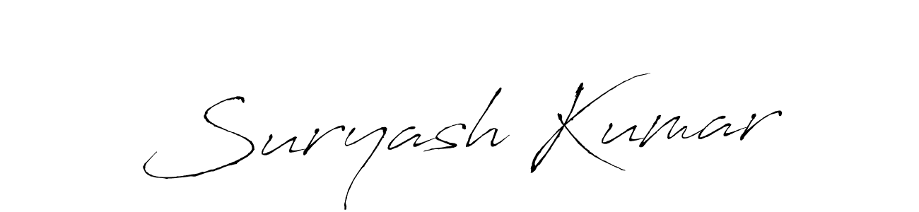 Antro_Vectra is a professional signature style that is perfect for those who want to add a touch of class to their signature. It is also a great choice for those who want to make their signature more unique. Get Suryash Kumar name to fancy signature for free. Suryash Kumar signature style 6 images and pictures png