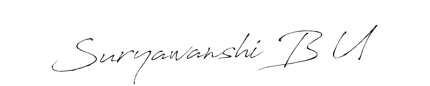 How to make Suryawanshi B U signature? Antro_Vectra is a professional autograph style. Create handwritten signature for Suryawanshi B U name. Suryawanshi B U signature style 6 images and pictures png