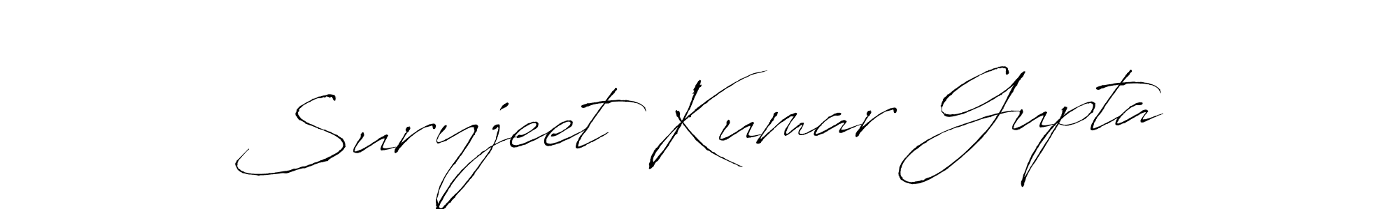 Make a beautiful signature design for name Suryjeet Kumar Gupta. With this signature (Antro_Vectra) style, you can create a handwritten signature for free. Suryjeet Kumar Gupta signature style 6 images and pictures png
