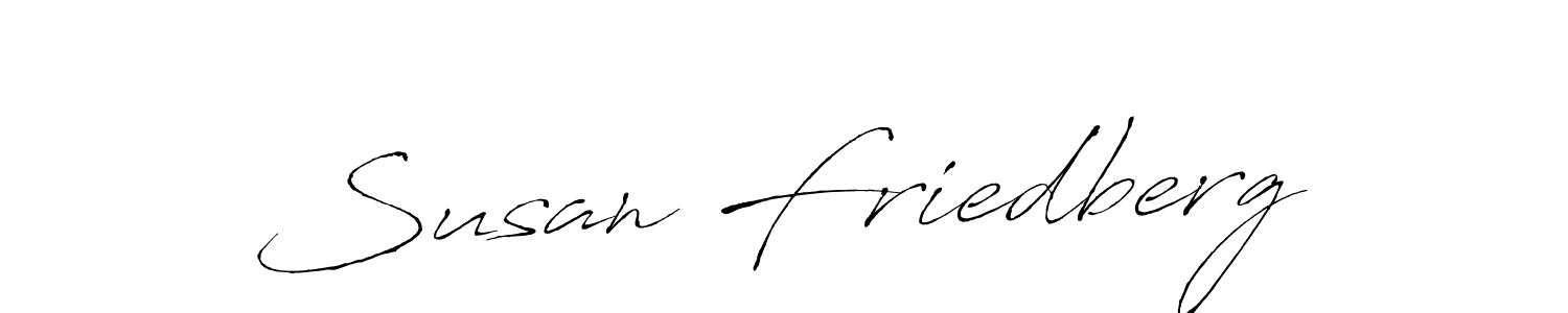 Susan Friedberg stylish signature style. Best Handwritten Sign (Antro_Vectra) for my name. Handwritten Signature Collection Ideas for my name Susan Friedberg. Susan Friedberg signature style 6 images and pictures png