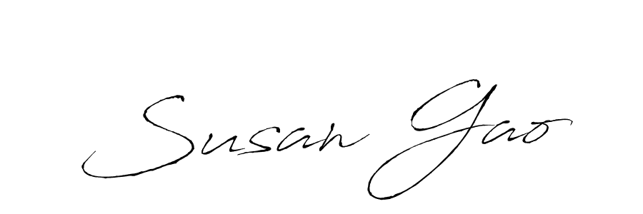 How to make Susan Gao name signature. Use Antro_Vectra style for creating short signs online. This is the latest handwritten sign. Susan Gao signature style 6 images and pictures png
