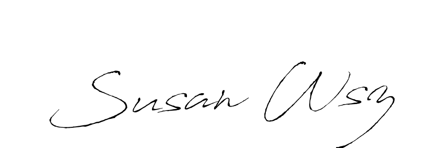 How to make Susan Wsz signature? Antro_Vectra is a professional autograph style. Create handwritten signature for Susan Wsz name. Susan Wsz signature style 6 images and pictures png
