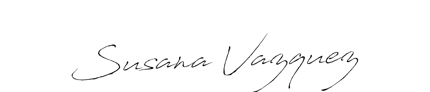 Susana Vazquez stylish signature style. Best Handwritten Sign (Antro_Vectra) for my name. Handwritten Signature Collection Ideas for my name Susana Vazquez. Susana Vazquez signature style 6 images and pictures png