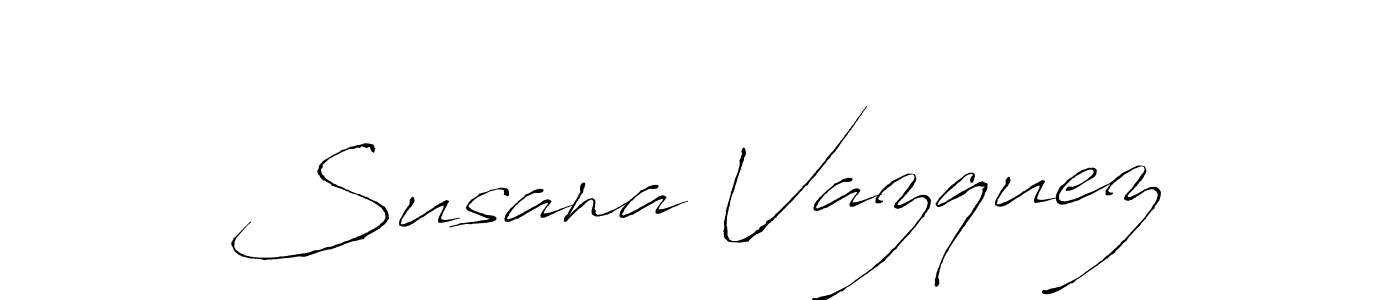 Susana Vazquez stylish signature style. Best Handwritten Sign (Antro_Vectra) for my name. Handwritten Signature Collection Ideas for my name Susana Vazquez. Susana Vazquez signature style 6 images and pictures png