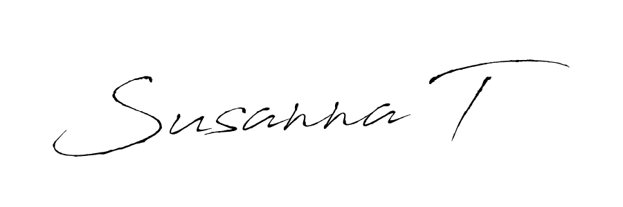 Design your own signature with our free online signature maker. With this signature software, you can create a handwritten (Antro_Vectra) signature for name Susanna T. Susanna T signature style 6 images and pictures png