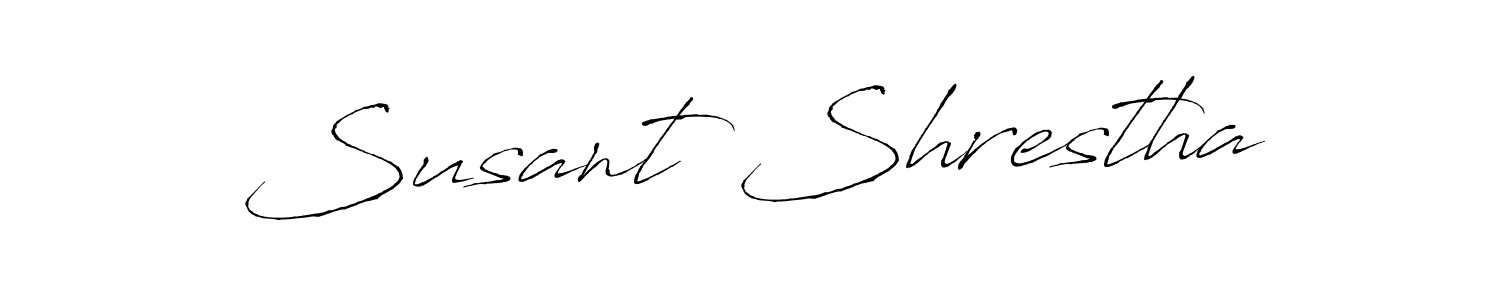 Susant Shrestha stylish signature style. Best Handwritten Sign (Antro_Vectra) for my name. Handwritten Signature Collection Ideas for my name Susant Shrestha. Susant Shrestha signature style 6 images and pictures png