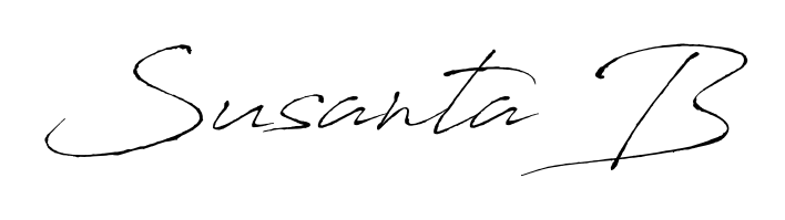 Personalize your online presence with Susanta B signature rendered in elegant Antro_Vectra font. Great for website footers and blogs. Susanta B signature style 6 images and pictures png
