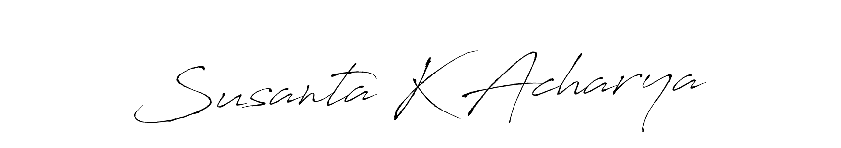 if you are searching for the best signature style for your name Susanta K Acharya. so please give up your signature search. here we have designed multiple signature styles  using Antro_Vectra. Susanta K Acharya signature style 6 images and pictures png