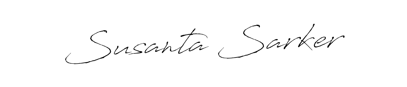 How to make Susanta Sarker name signature. Use Antro_Vectra style for creating short signs online. This is the latest handwritten sign. Susanta Sarker signature style 6 images and pictures png