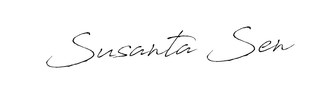 Make a beautiful signature design for name Susanta Sen. With this signature (Antro_Vectra) style, you can create a handwritten signature for free. Susanta Sen signature style 6 images and pictures png