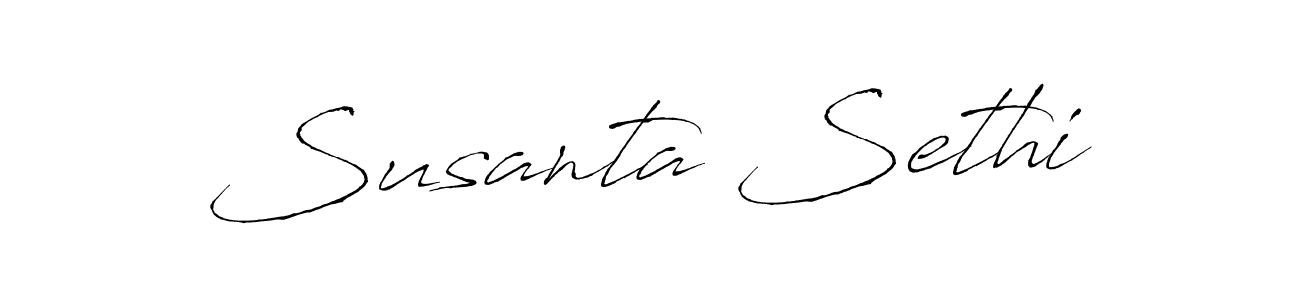 The best way (Antro_Vectra) to make a short signature is to pick only two or three words in your name. The name Susanta Sethi include a total of six letters. For converting this name. Susanta Sethi signature style 6 images and pictures png