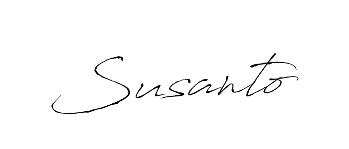 Create a beautiful signature design for name Susanto. With this signature (Antro_Vectra) fonts, you can make a handwritten signature for free. Susanto signature style 6 images and pictures png