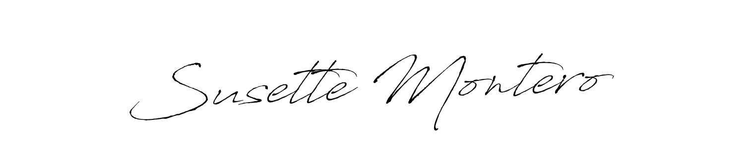 Antro_Vectra is a professional signature style that is perfect for those who want to add a touch of class to their signature. It is also a great choice for those who want to make their signature more unique. Get Susette Montero name to fancy signature for free. Susette Montero signature style 6 images and pictures png