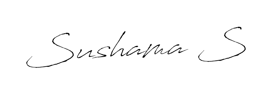 The best way (Antro_Vectra) to make a short signature is to pick only two or three words in your name. The name Sushama S include a total of six letters. For converting this name. Sushama S signature style 6 images and pictures png