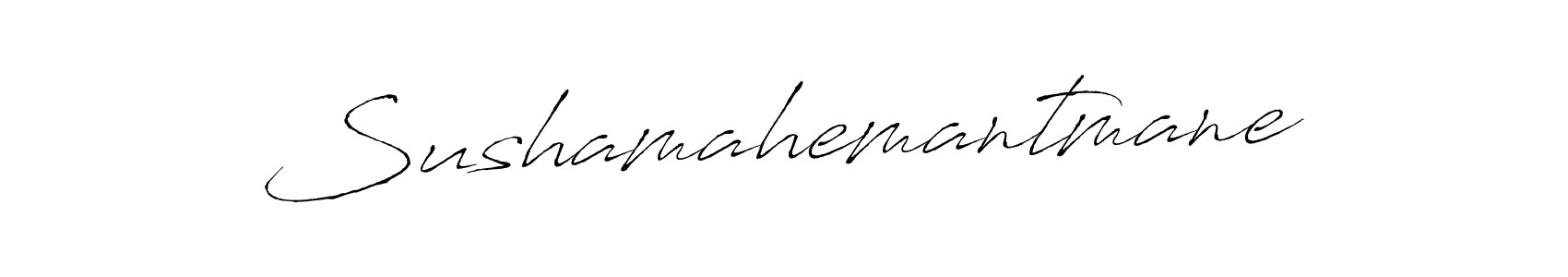This is the best signature style for the Sushamahemantmane name. Also you like these signature font (Antro_Vectra). Mix name signature. Sushamahemantmane signature style 6 images and pictures png