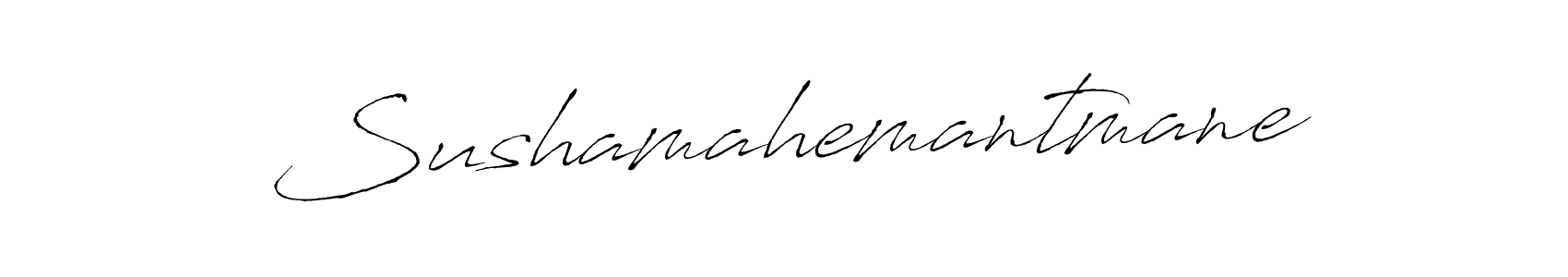 This is the best signature style for the Sushamahemantmane name. Also you like these signature font (Antro_Vectra). Mix name signature. Sushamahemantmane signature style 6 images and pictures png