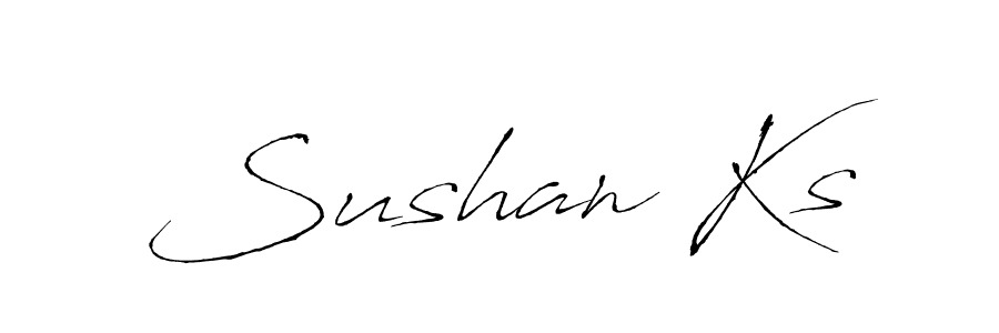 How to make Sushan Ks name signature. Use Antro_Vectra style for creating short signs online. This is the latest handwritten sign. Sushan Ks signature style 6 images and pictures png