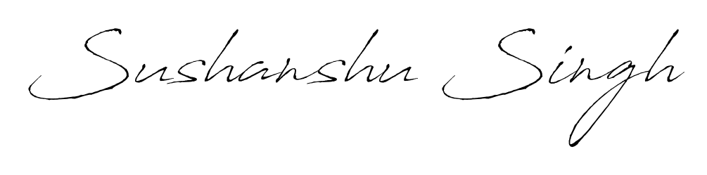 Looking for an artistic signature for Sushanshu Singh? The Antro_Vectra calligraphy style gives a sophisticated flow suitable for business cards and emails. Sushanshu Singh signature style 6 images and pictures png