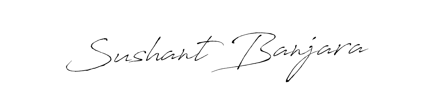 The best way (Antro_Vectra) to make a short signature is to pick only two or three words in your name. The name Sushant Banjara include a total of six letters. For converting this name. Sushant Banjara signature style 6 images and pictures png