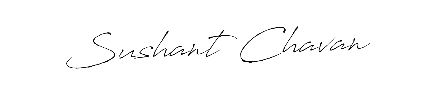 How to make Sushant Chavan name signature. Use Antro_Vectra style for creating short signs online. This is the latest handwritten sign. Sushant Chavan signature style 6 images and pictures png