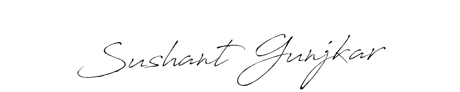 You can use this online signature creator to create a handwritten signature for the name Sushant Gunjkar. This is the best online autograph maker. Sushant Gunjkar signature style 6 images and pictures png