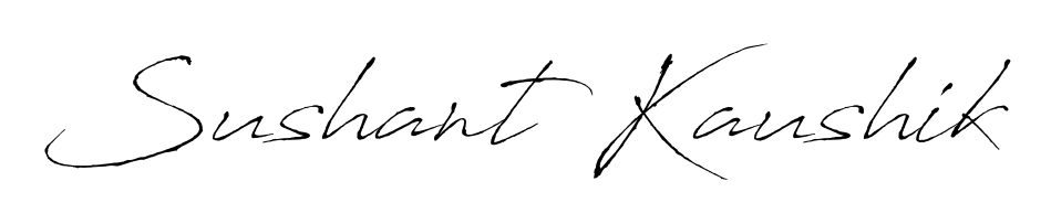 Try this chic Sushant Kaushik handwritten sign style. Using Antro_Vectra font elements, it gives your name a sleek, memorable identity. Sushant Kaushik signature style 6 images and pictures png