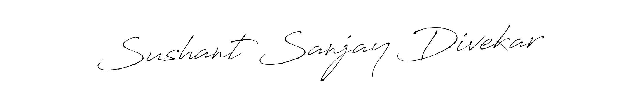How to make Sushant Sanjay Divekar signature? Antro_Vectra is a professional autograph style. Create handwritten signature for Sushant Sanjay Divekar name. Sushant Sanjay Divekar signature style 6 images and pictures png
