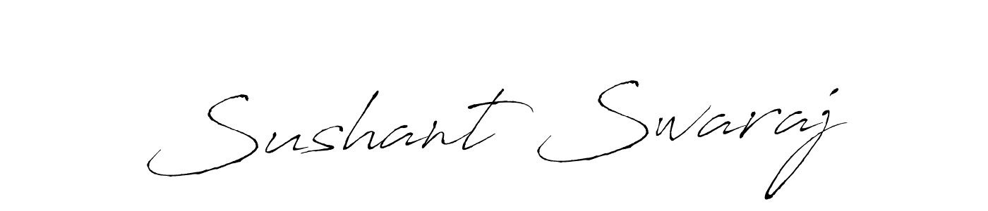 How to make Sushant Swaraj name signature. Use Antro_Vectra style for creating short signs online. This is the latest handwritten sign. Sushant Swaraj signature style 6 images and pictures png