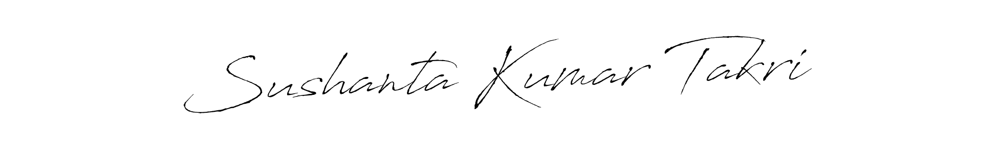 You should practise on your own different ways (Antro_Vectra) to write your name (Sushanta Kumar Takri) in signature. don't let someone else do it for you. Sushanta Kumar Takri signature style 6 images and pictures png