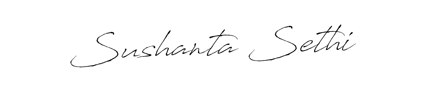 How to make Sushanta Sethi name signature. Use Antro_Vectra style for creating short signs online. This is the latest handwritten sign. Sushanta Sethi signature style 6 images and pictures png