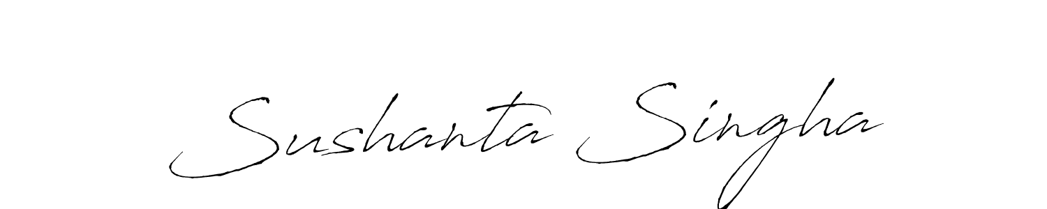You should practise on your own different ways (Antro_Vectra) to write your name (Sushanta Singha) in signature. don't let someone else do it for you. Sushanta Singha signature style 6 images and pictures png